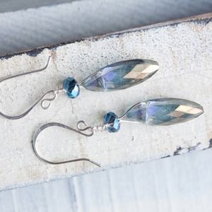 NEW Handmade Blue Silver Earrings
